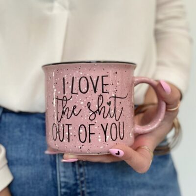 I love the shit out of you - Pink Mug - Image 2